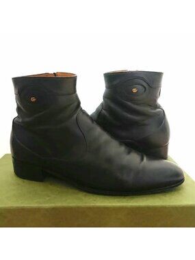 Gucci Ankle Boots Short Black 9